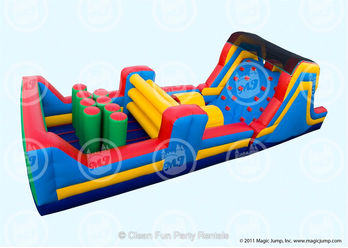Thrilling 40' Double Lane Rock Wall Obstacle Course in Katy, Texas