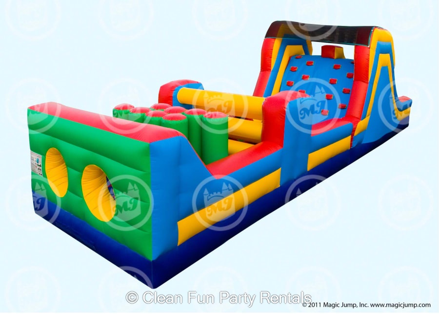Thrilling 40' Double Lane Rock Wall Obstacle Course in Katy, Texas