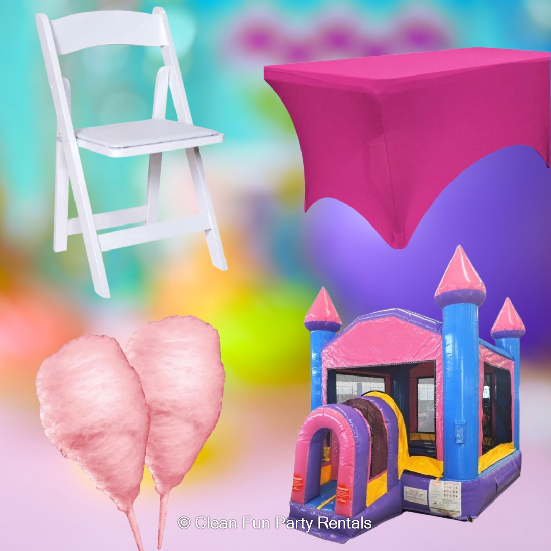Bounce Party Girl w/ Cotton Candy Best Party Rentals Katy TX & Bounce