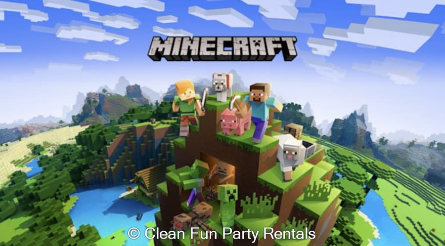 Minecraft Theme AddOn For Bounce House Party Rental In Katy,Tx