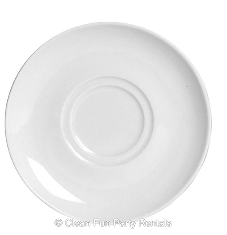 Plateware Saucer 6' Round Party Rentals Katy TX & Bounce House