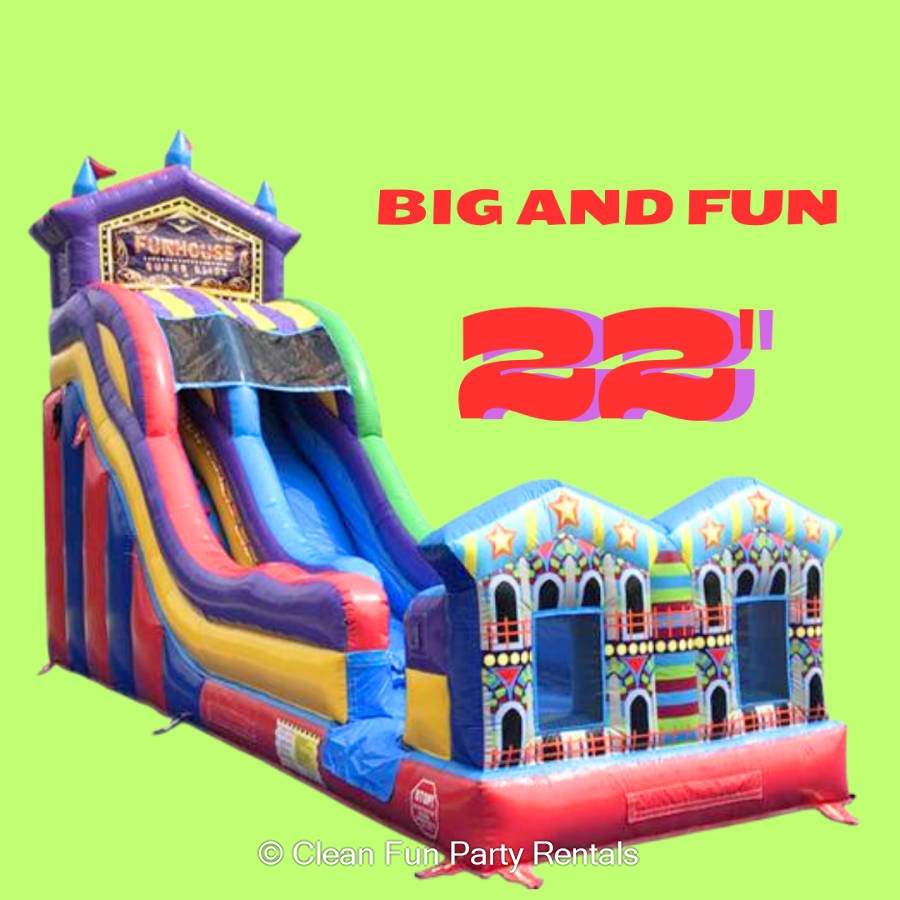Super Fun dry or wet Inflatable Water Slide - | Clean Fun Party Rental